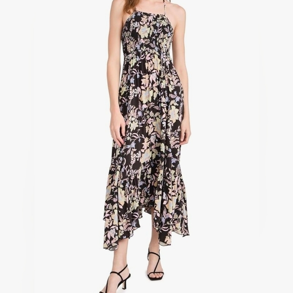 Free People Dresses & Skirts - Free People Black Floral  Dress L